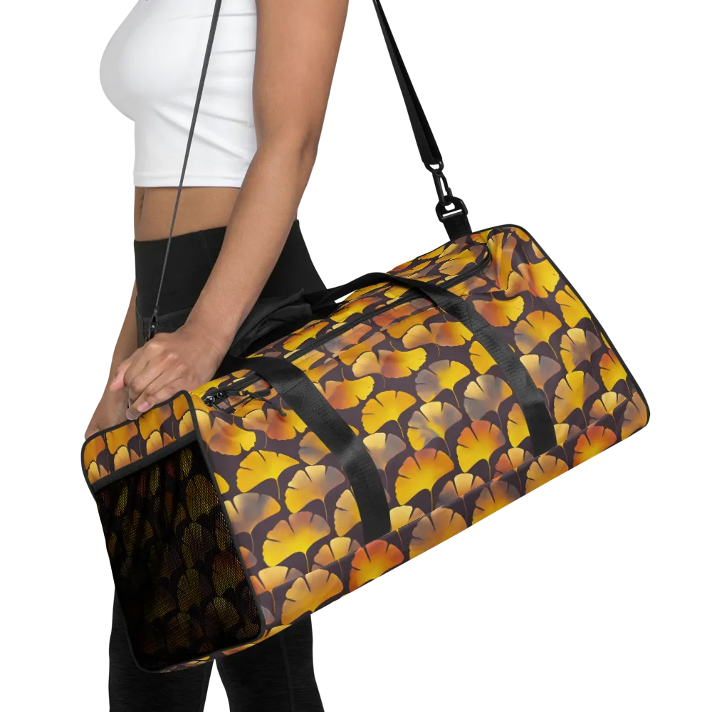 Gilded Ginkgo on Duffle Bag — Front