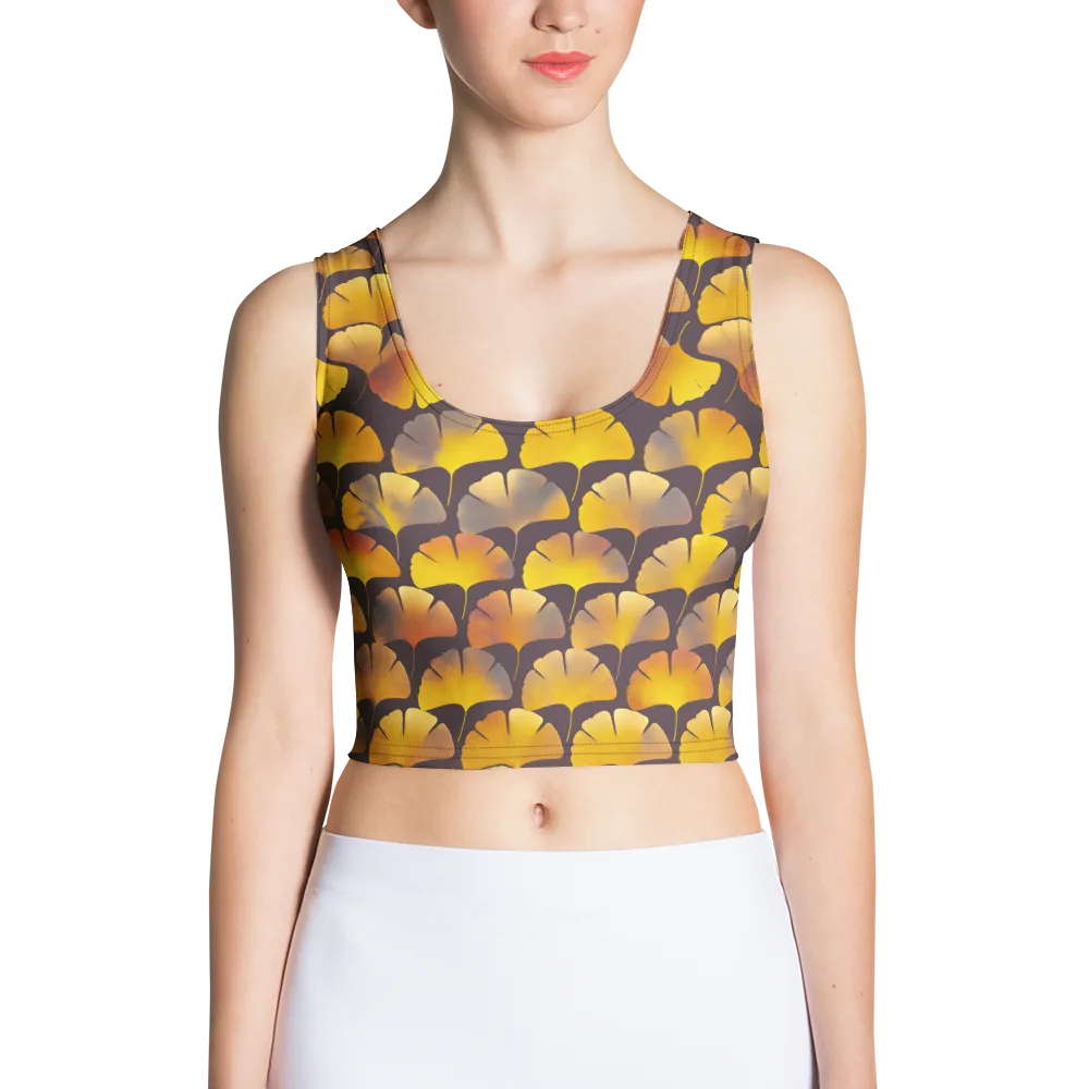 Gilded Ginkgo on Crop Top — Front