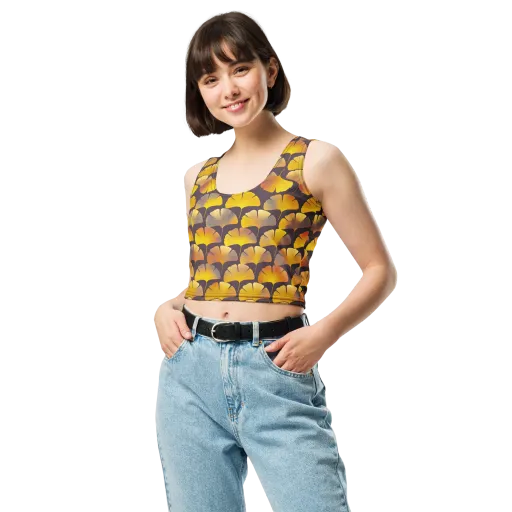 Gilded Ginkgo on a Crop Top