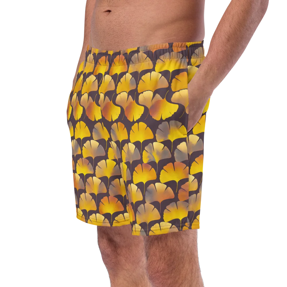 Gilded Ginkgo on Swim Trunks — Left Front