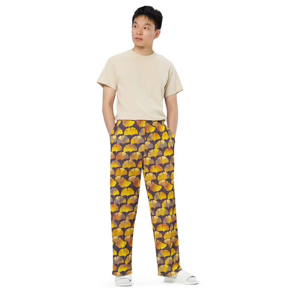 Gilded Ginkgo on Wide-Leg Pants — Front