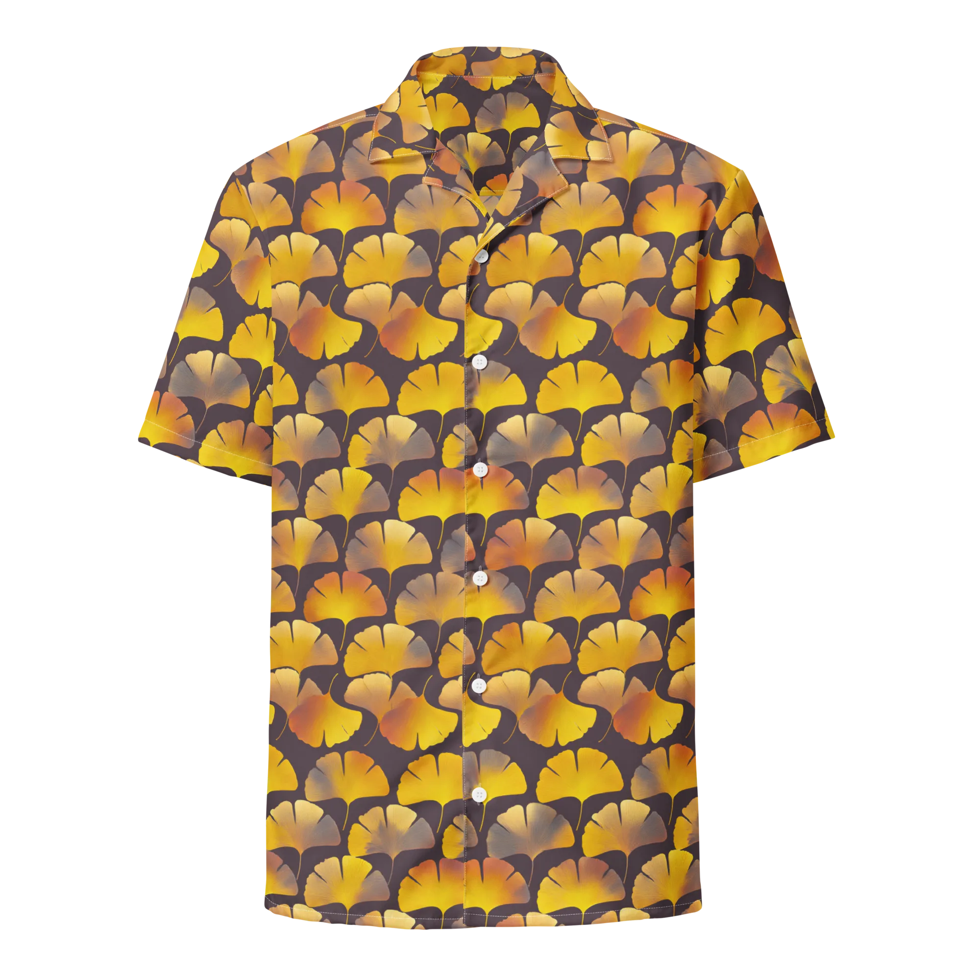 Gilded Ginkgo on Button Shirt — Front