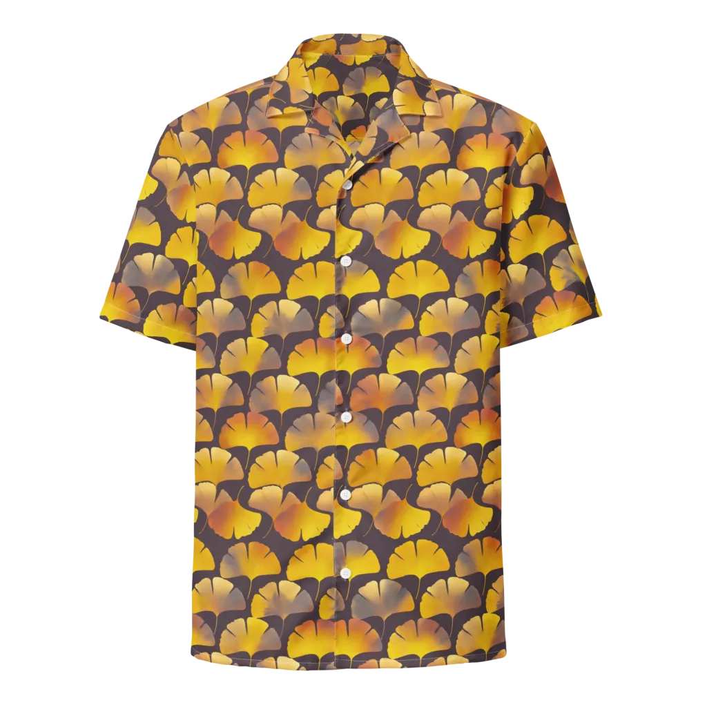 Gilded Ginkgo on Button Shirt — Front