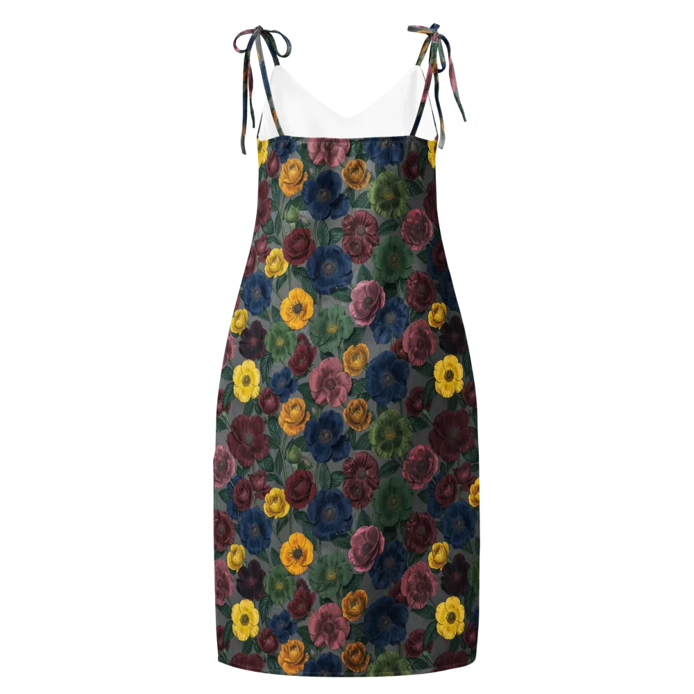 Sable Petals on Slip Dress — Back