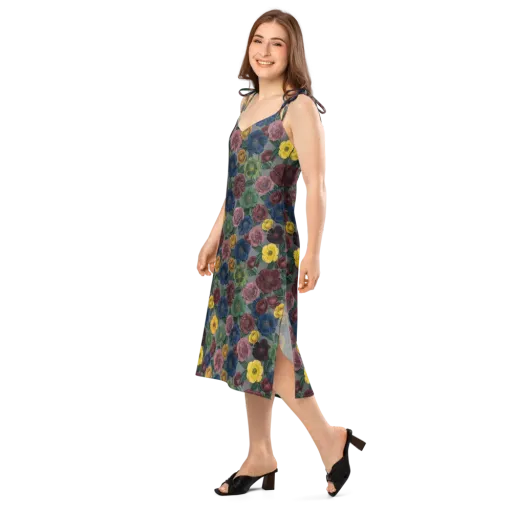 Sable Petals on a Slip Dress