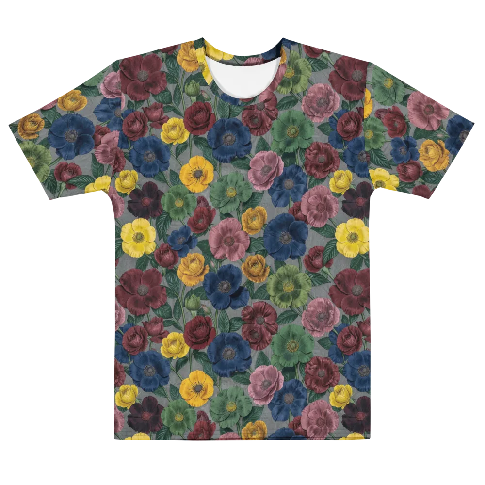 Sable Petals on Men's Cotton Crew Neck T-Shirt — Front