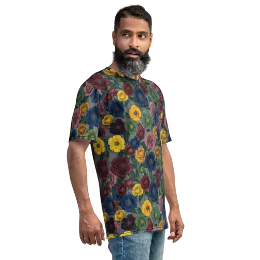 Sable Petals on a Men's Crew Neck T-Shirt