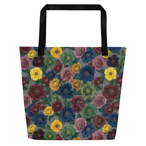 Sable Petals on a Large Tote Bag W/ Pocket