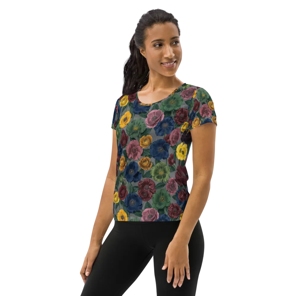 Sable Petals on Women's Athletic T-Shirt — Left