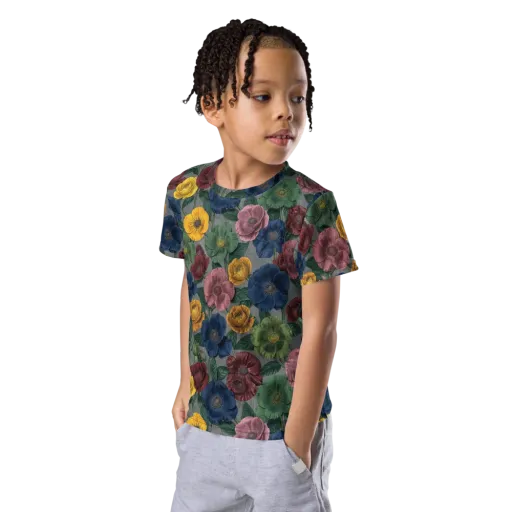 Sable Petals on a Kids Crew Neck T-Shirt