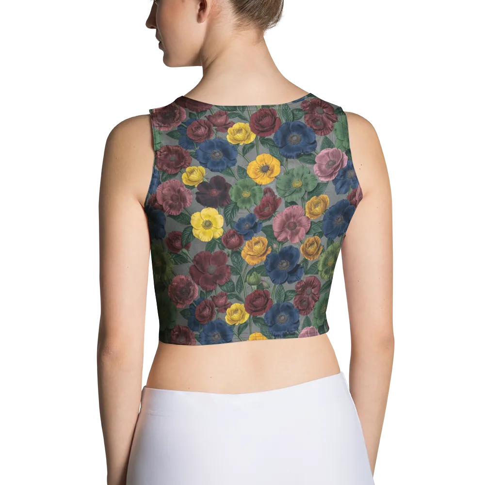 Sable Petals on Crop Top — Back
