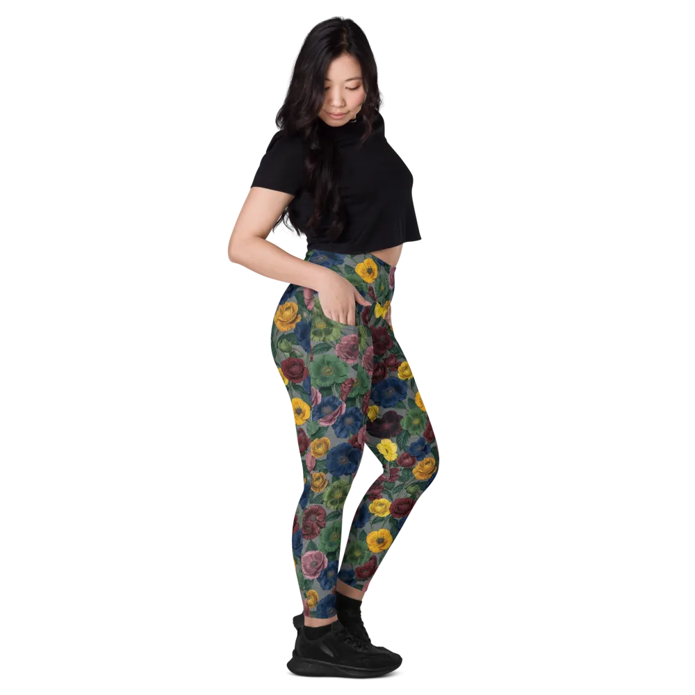 Sable Petals on Leggings with Pockets — Right
