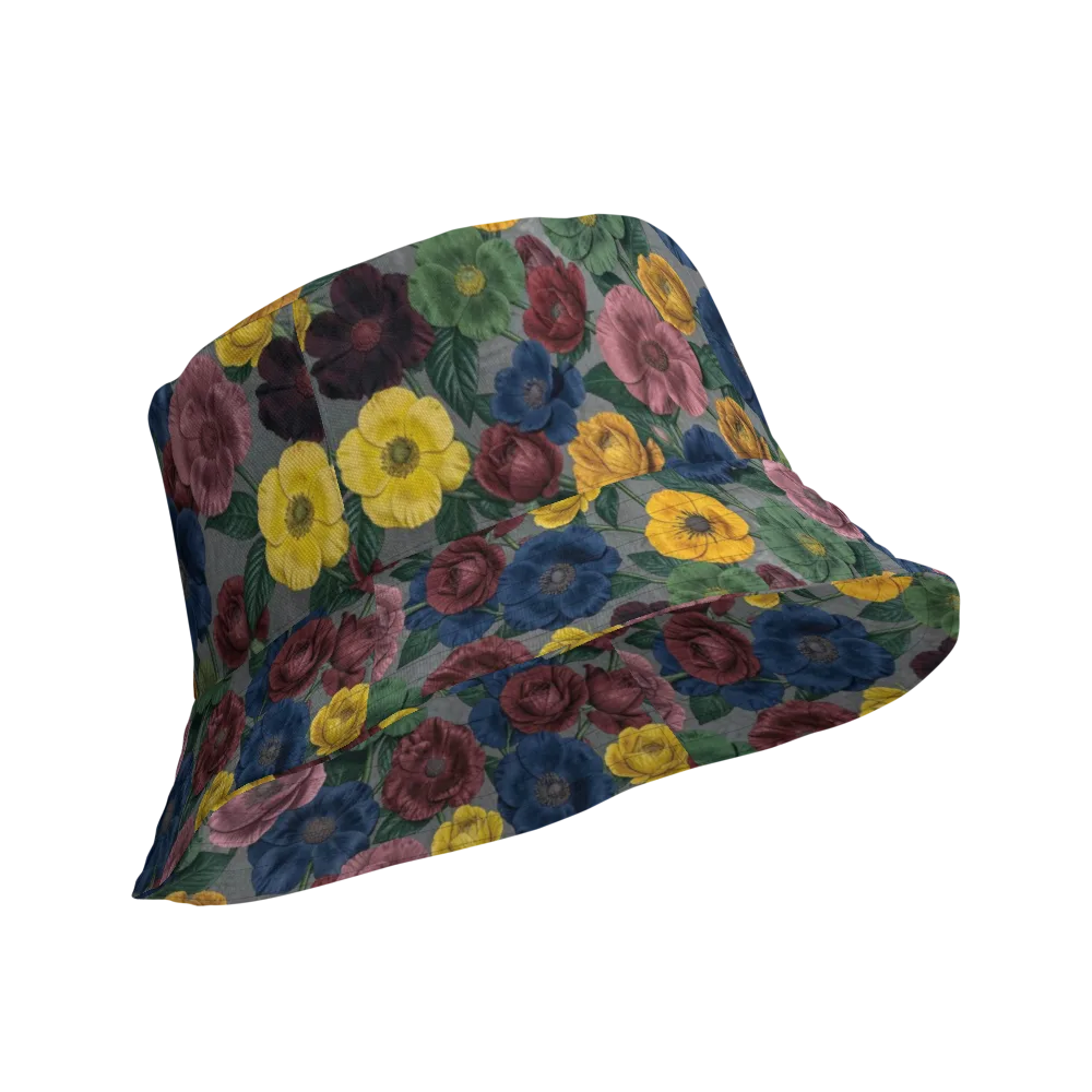 Sable Petals on Reversible Bucket Hat — Product details Outside