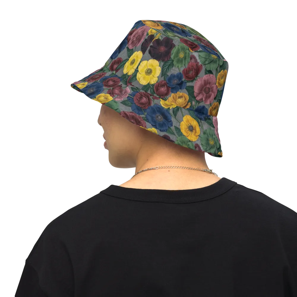 Sable Petals on Reversible Bucket Hat — Back Inside