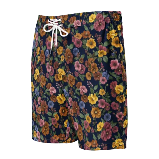 Indigo Flower Market on a Men's Board Shorts