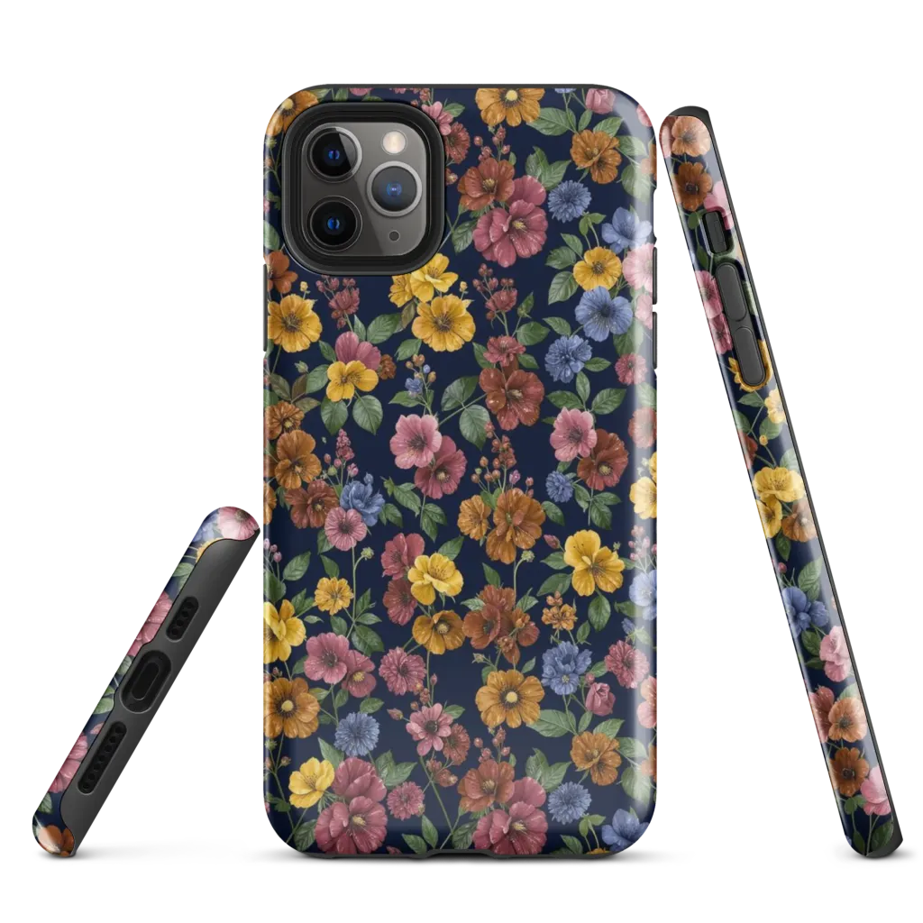 Indigo Flower Market on Tough Case for iPhone® — Front