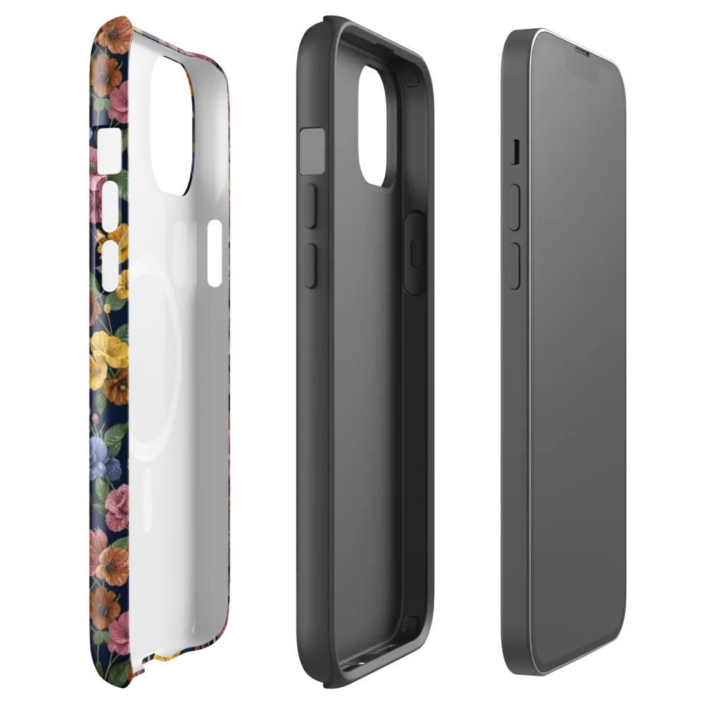 Indigo Flower Market on MagSafe Tough Case for iPhone® — Front