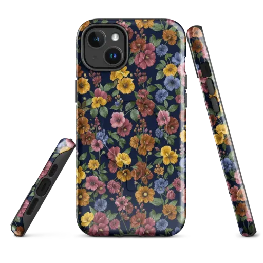 Indigo Flower Market on a MagSafe Tough Case for iPhone®