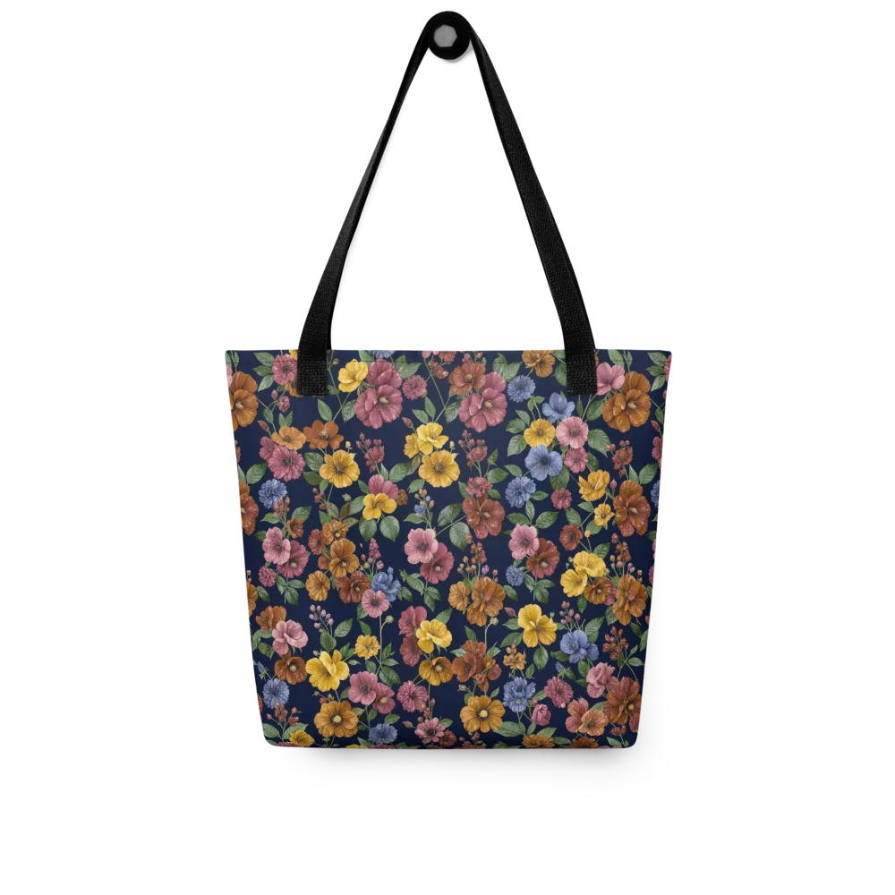 Indigo Flower Market on Tote Bag — Front