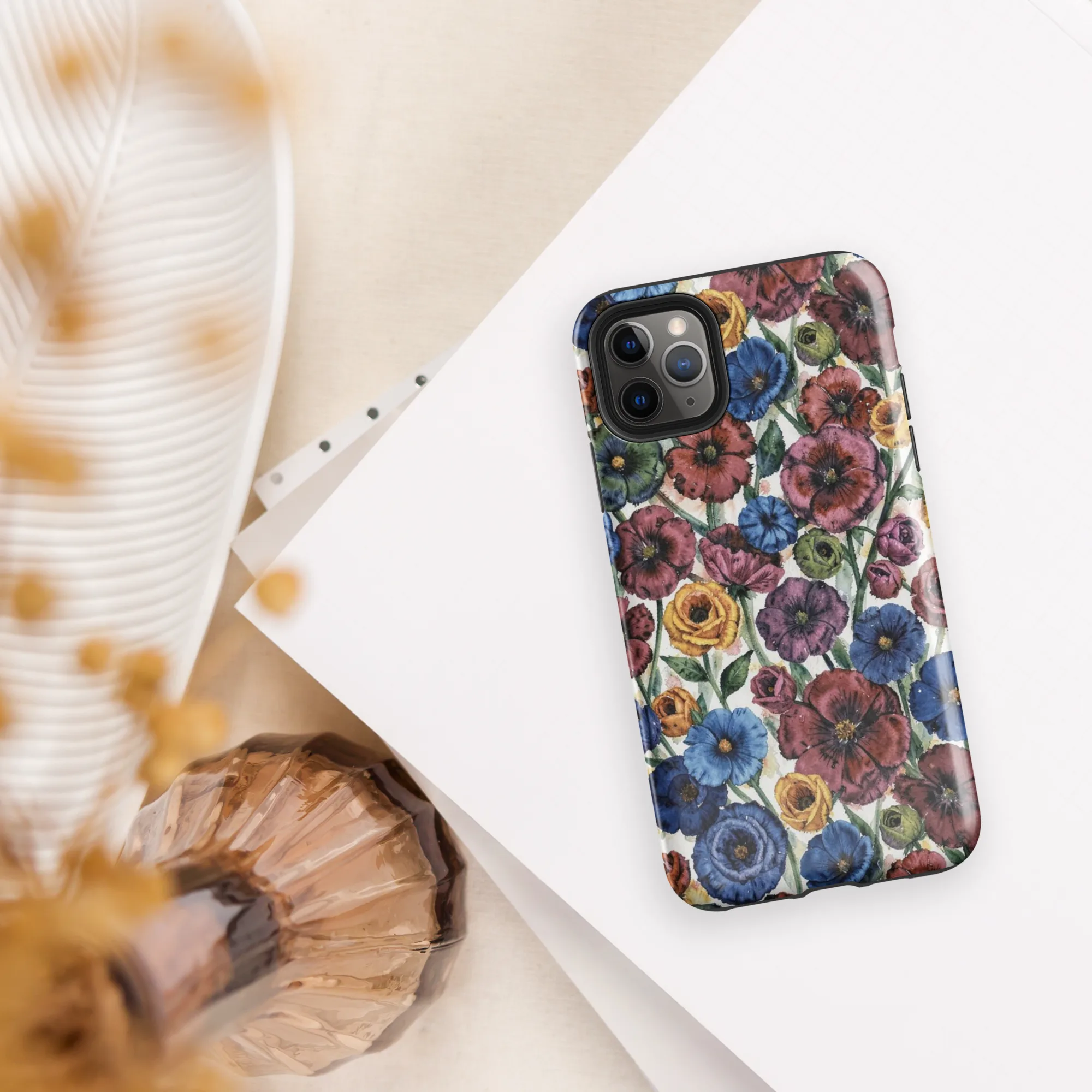Midnight Poppy Rhapsody on Tough Case for iPhone® — Front