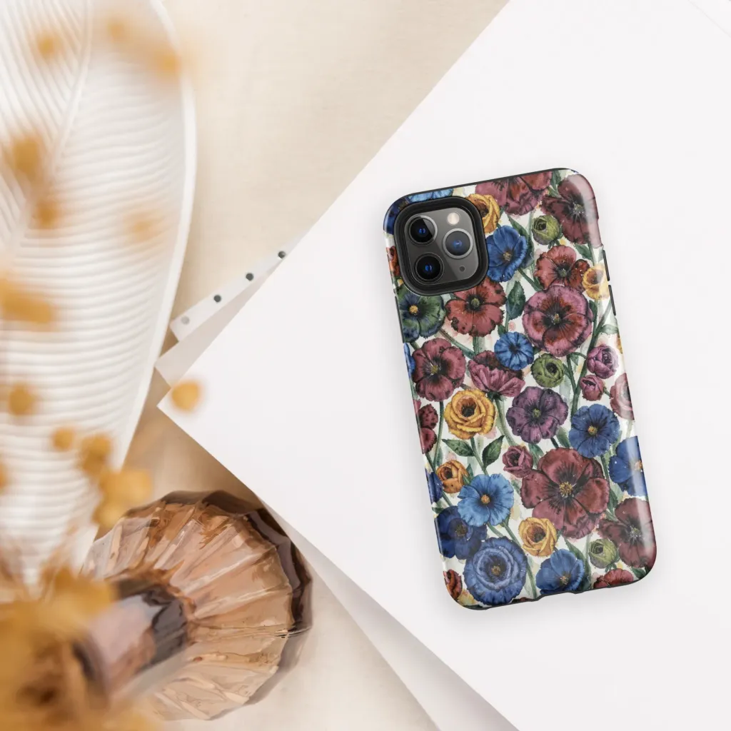 Midnight Poppy Rhapsody on Tough Case for iPhone® — Front