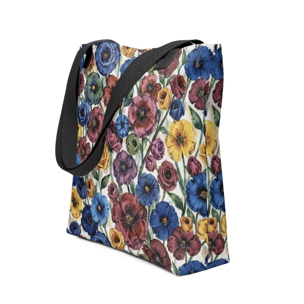 Midnight Poppy Rhapsody on Tote Bag — Front