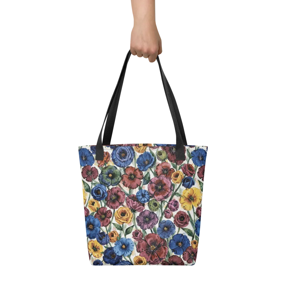Midnight Poppy Rhapsody on Tote Bag — Front