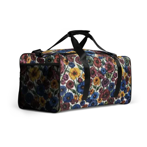 Midnight Poppy Rhapsody on a Duffle Bag