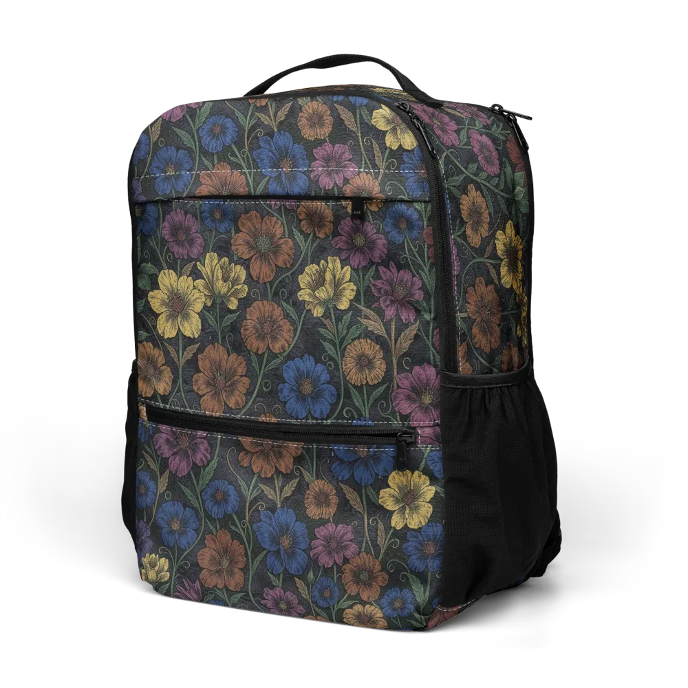 Nocturne Meadow on Utility Backpack — Left Front