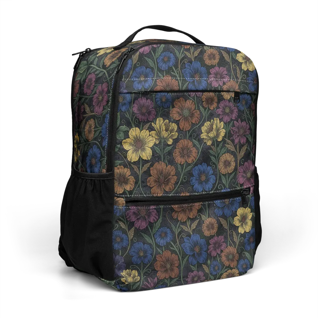 Nocturne Meadow on Utility Backpack — Right Front