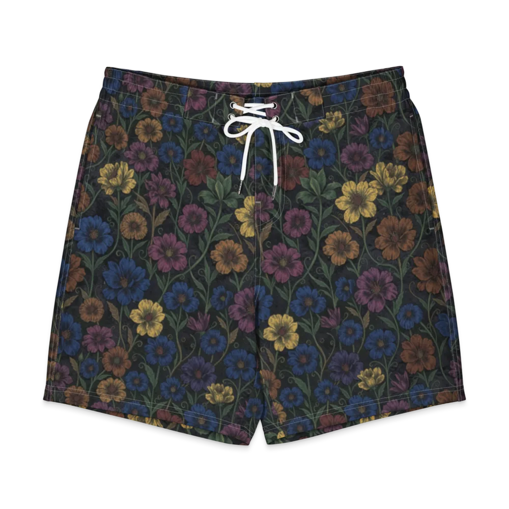 Nocturne Meadow on Men's Board Shorts — Front