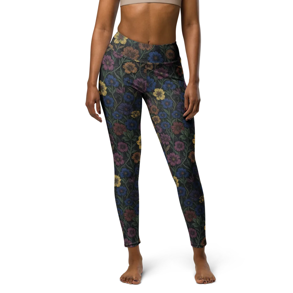 Nocturne Meadow on Yoga Leggings — Front
