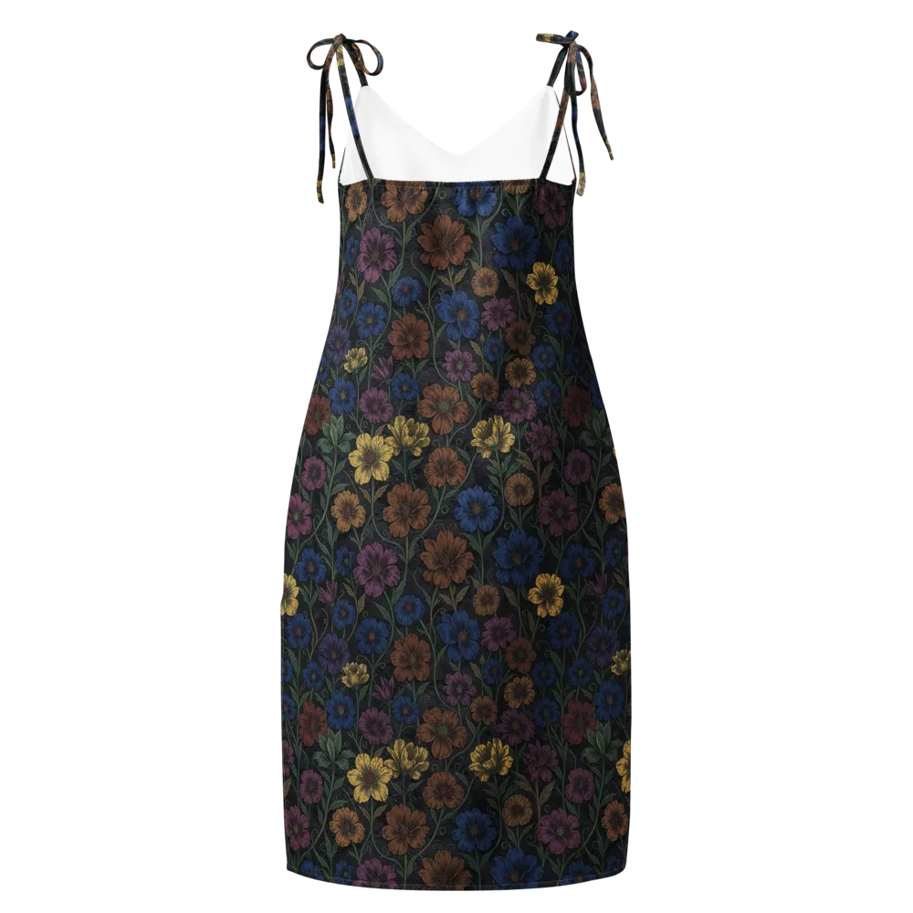Nocturne Meadow on Slip Dress — Back