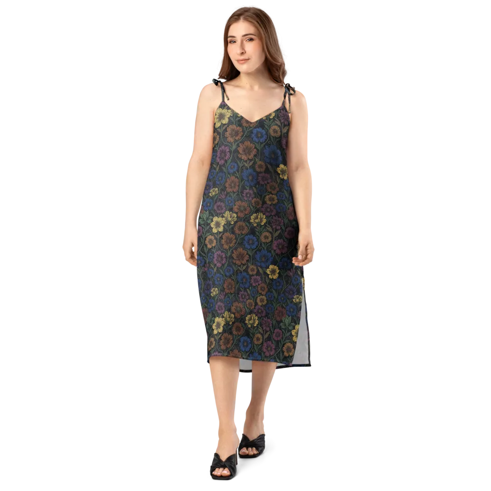 Nocturne Meadow on Slip Dress — Front
