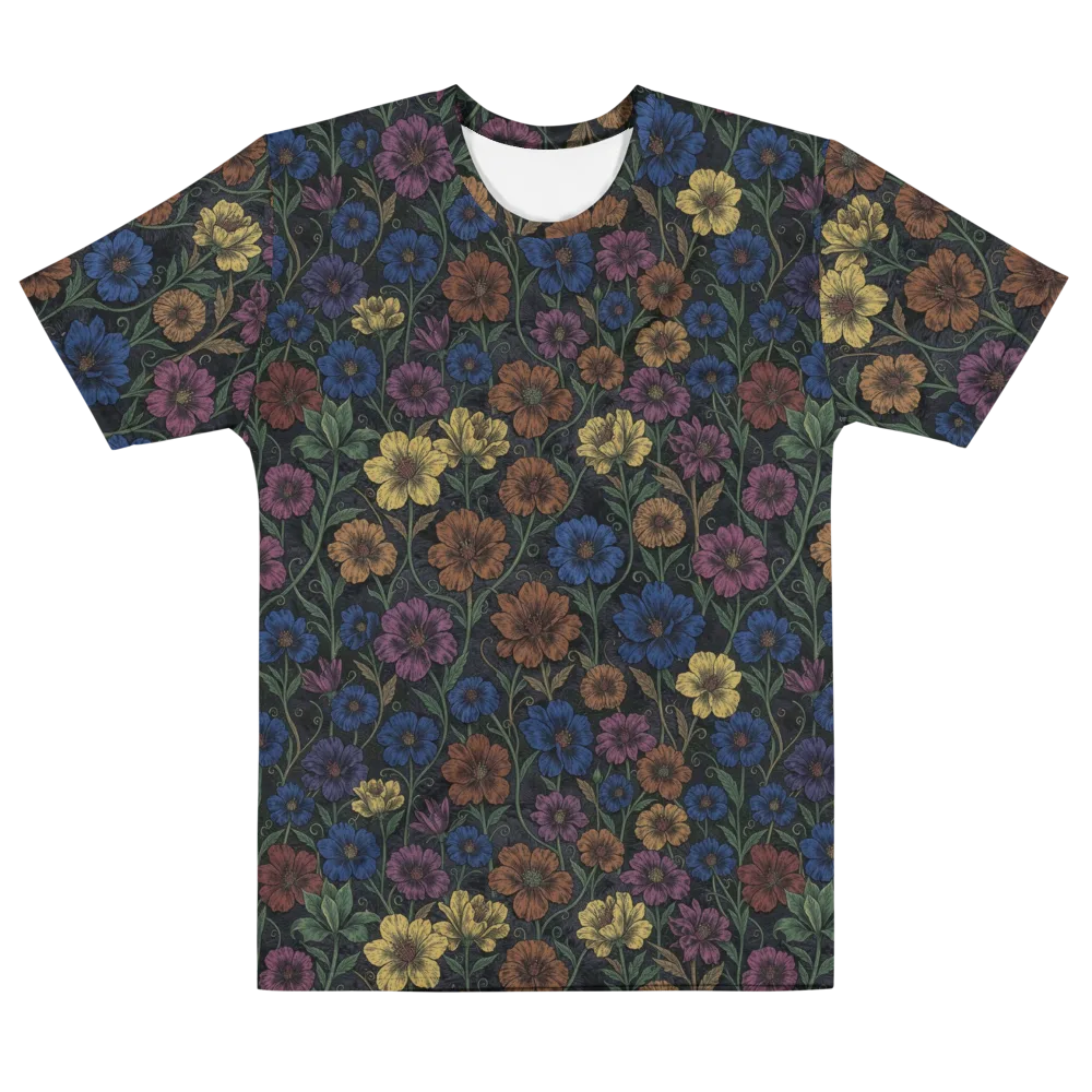 Nocturne Meadow on Men's Cotton Crew Neck T-Shirt — Front