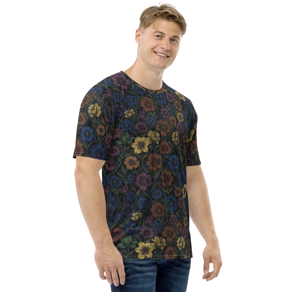 Nocturne Meadow on Men's Crew Neck T-Shirt — Right