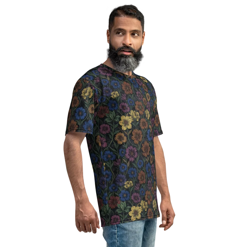 Nocturne Meadow on Men's Crew Neck T-Shirt — Right