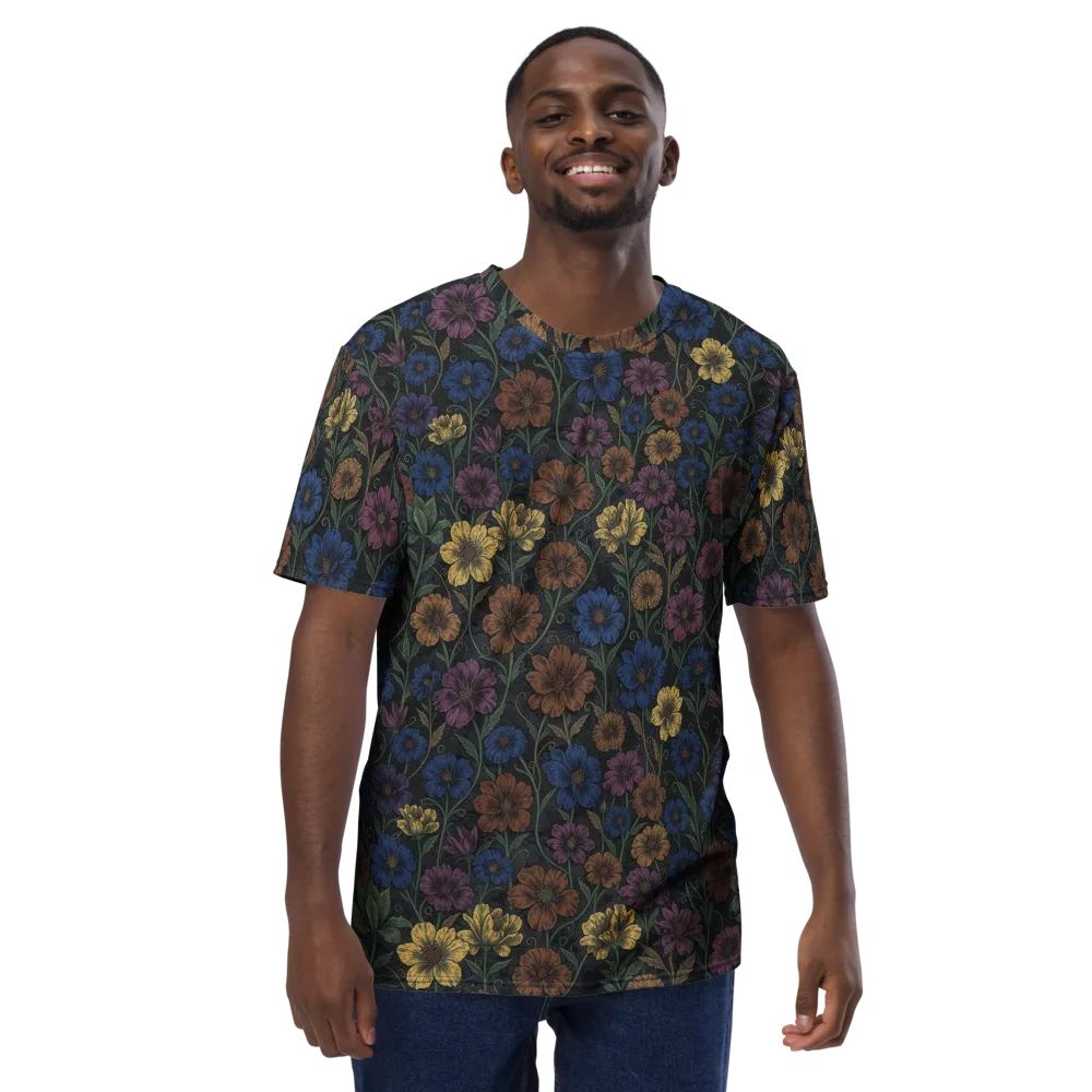 Nocturne Meadow on Men's Crew Neck T-Shirt — Front