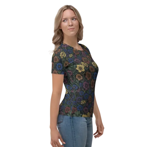 Nocturne Meadow on a Women's Crew Neck T-Shirt
