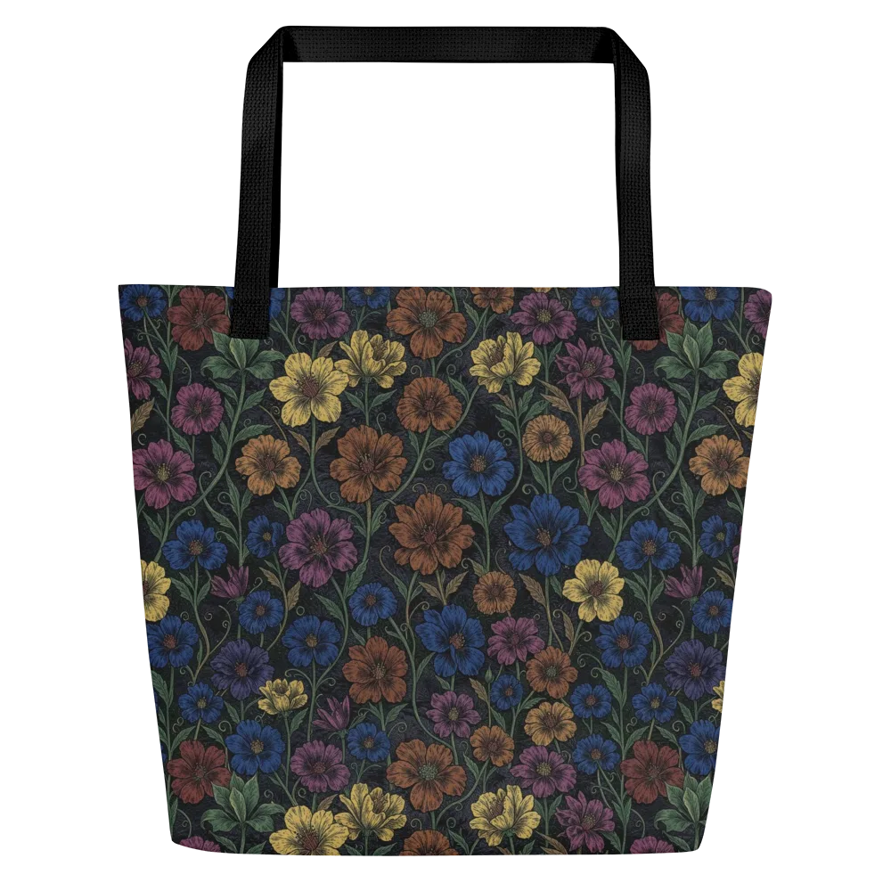 Nocturne Meadow on Large Tote Bag W/ Pocket — Front