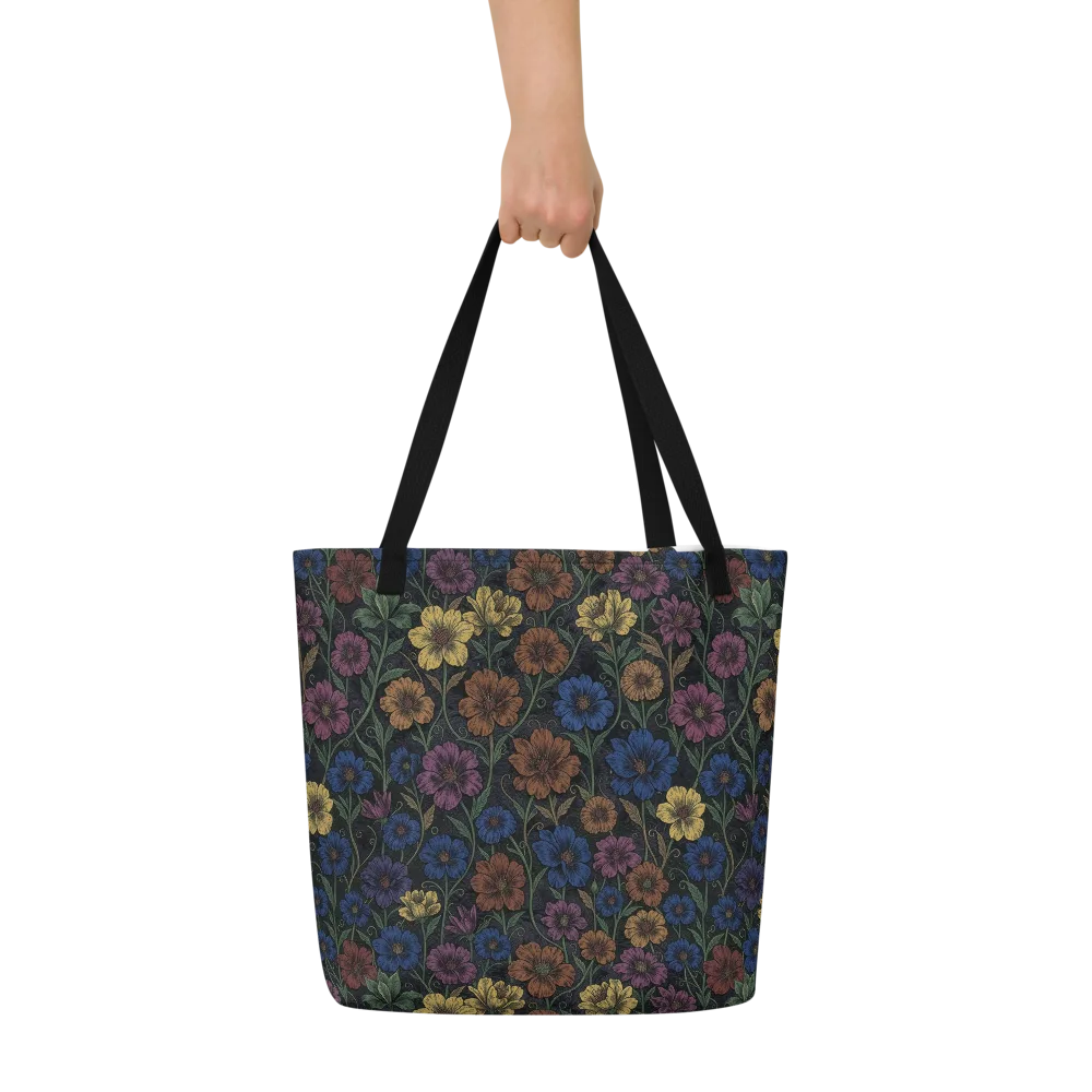 Nocturne Meadow on Large Tote Bag W/ Pocket — Front