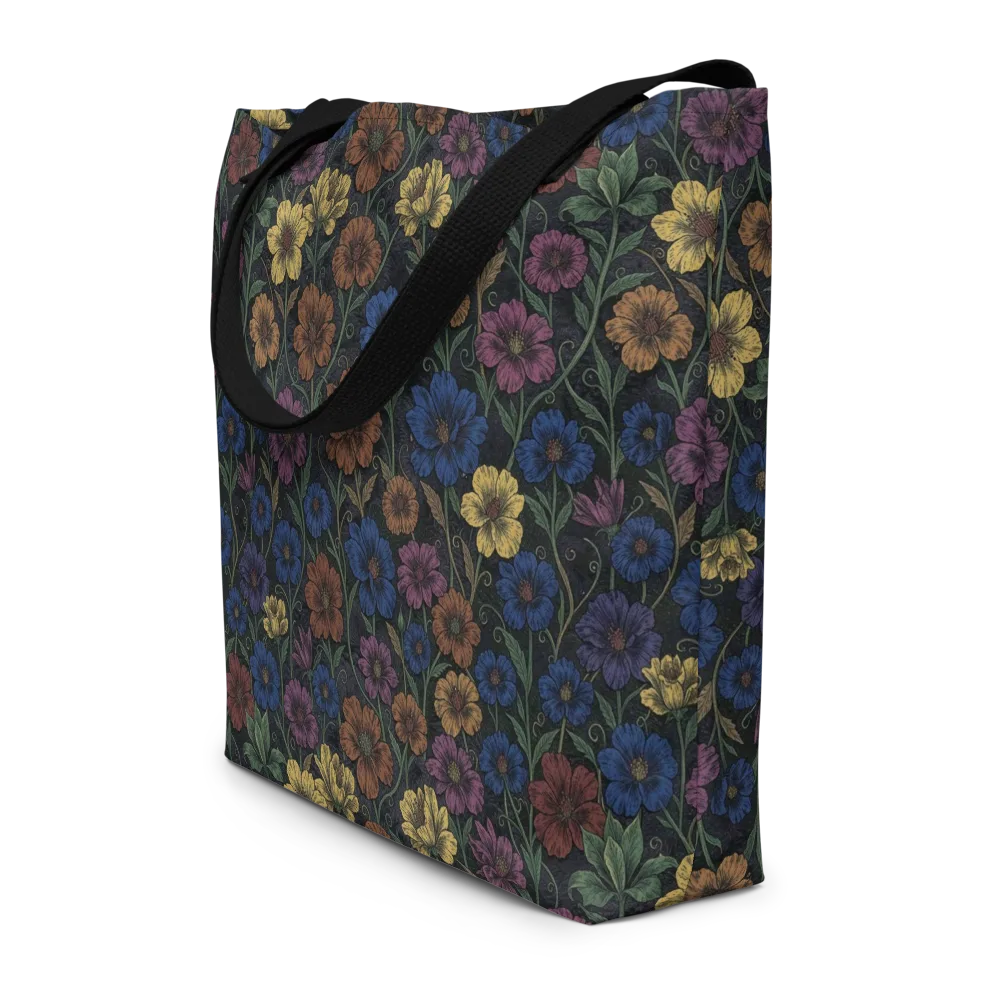 Nocturne Meadow on Large Tote Bag W/ Pocket — Front