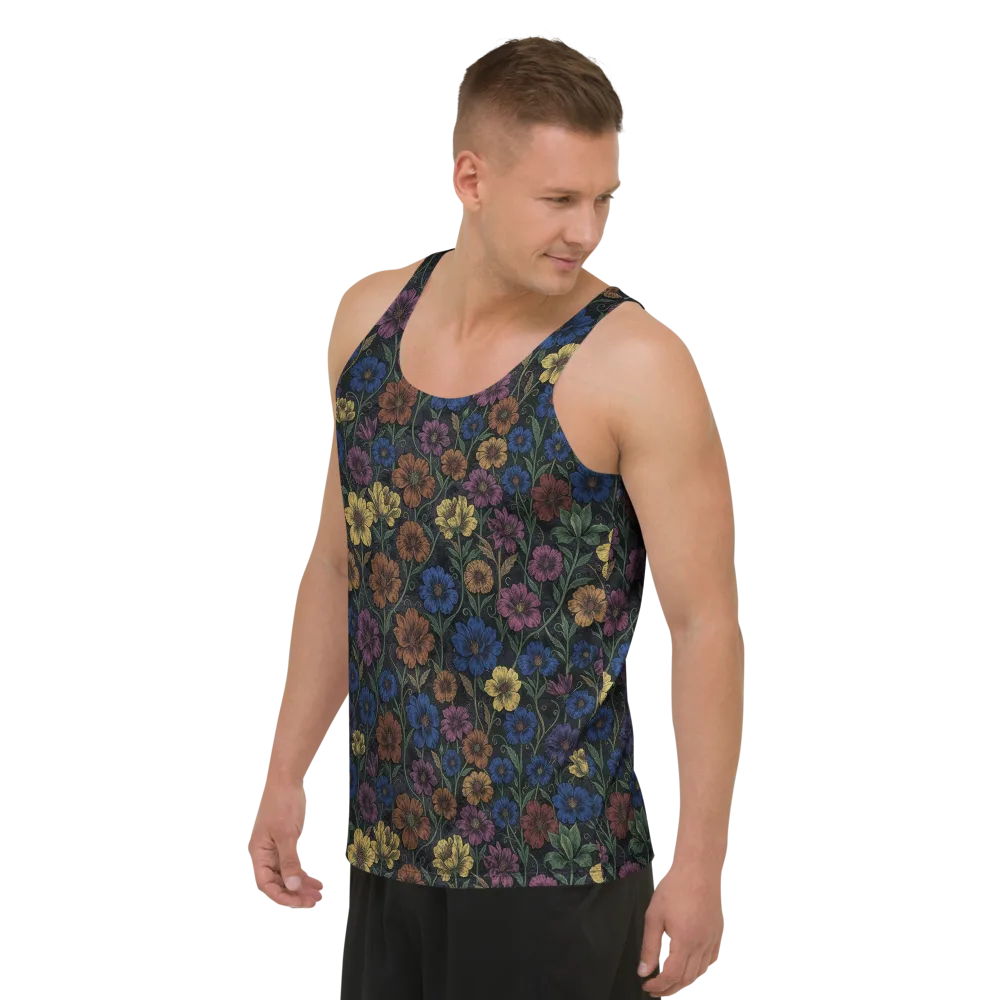 Nocturne Meadow on Men's Tank Top — Left Front