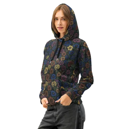Nocturne Meadow on a Cotton Hoodie