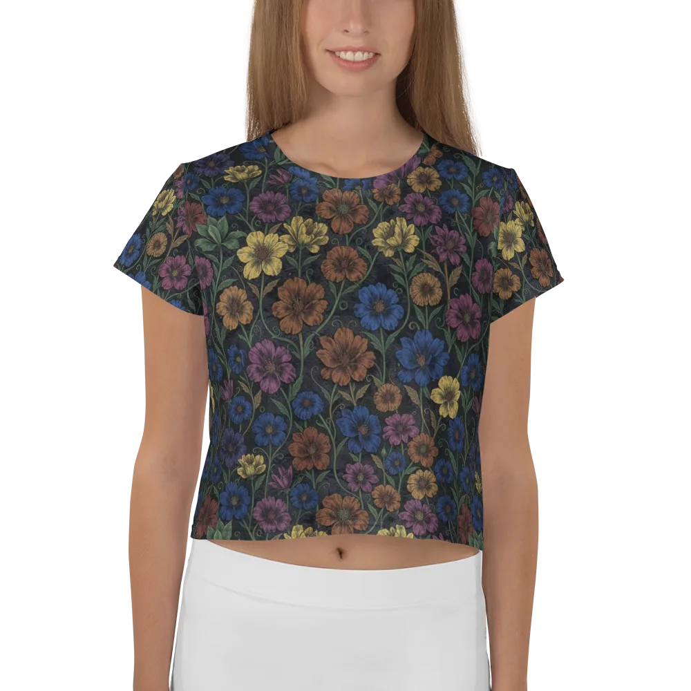 Nocturne Meadow on Crop Tee — Front