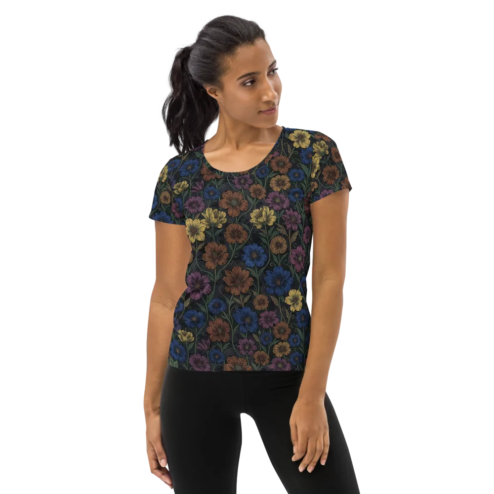 Nocturne Meadow on Women's Athletic T-Shirt — Front