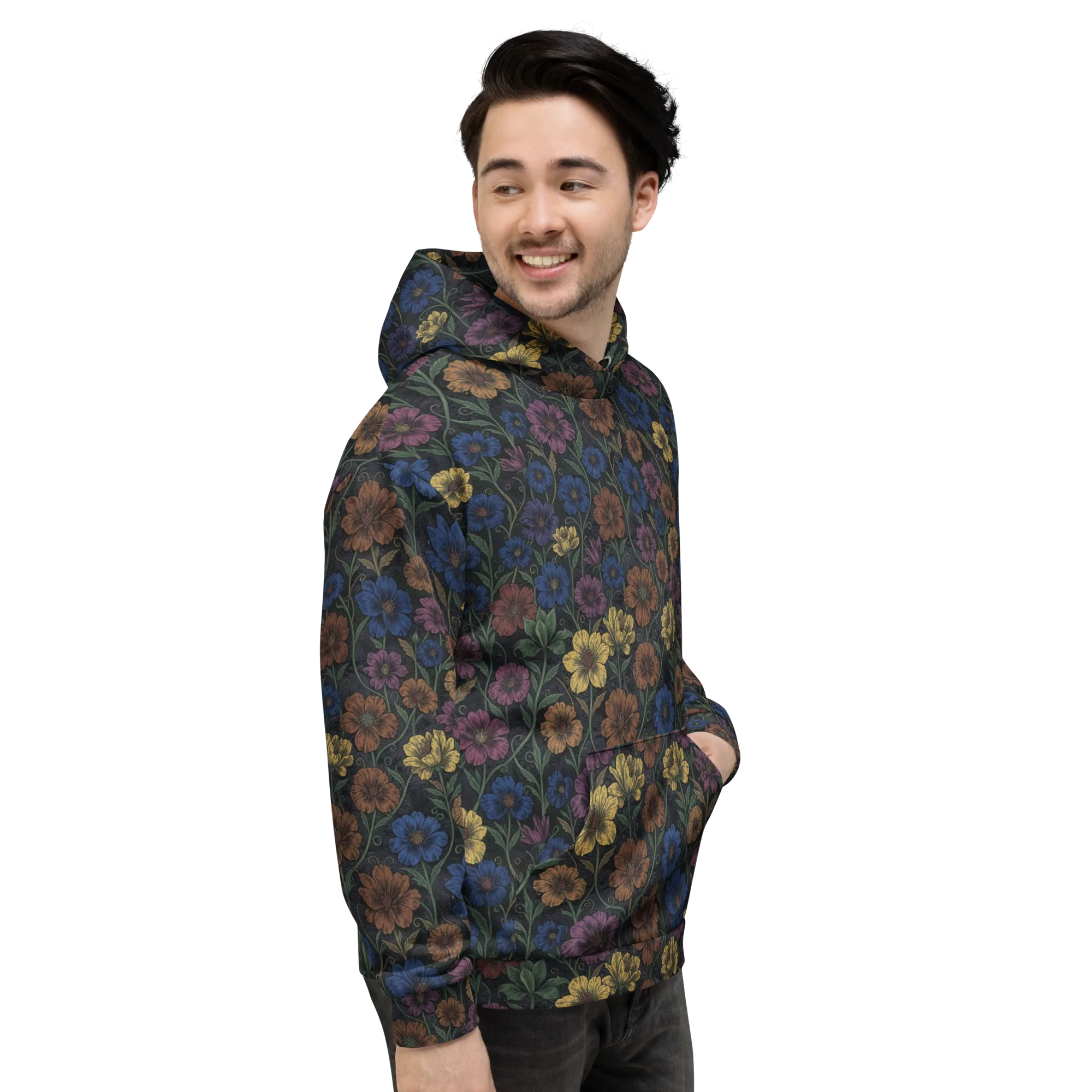 Nocturne Meadow on Hoodie — Right
