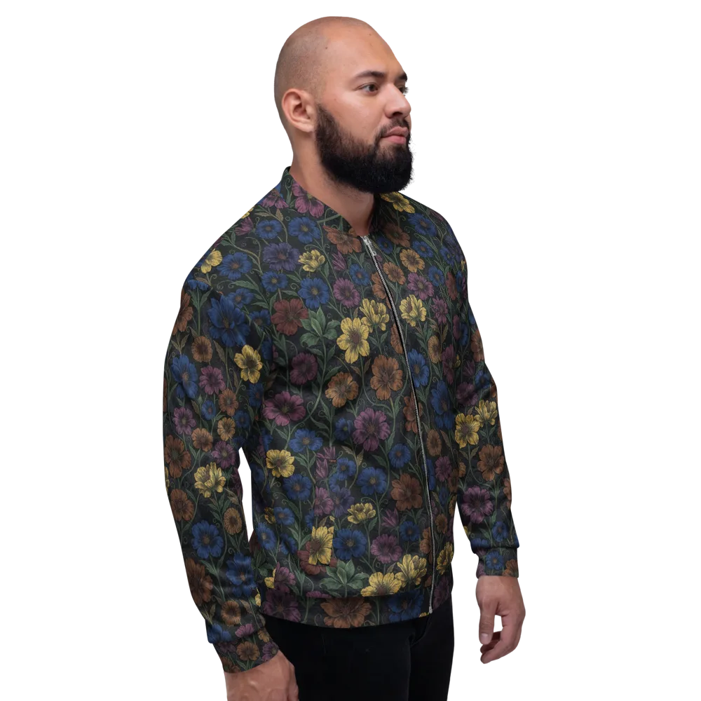Nocturne Meadow on Bomber Jacket — Right