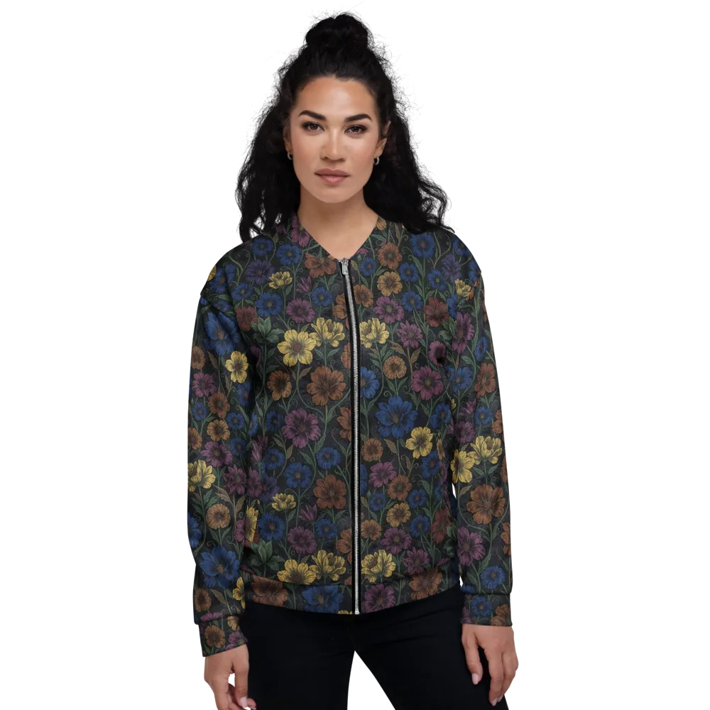 Nocturne Meadow on Bomber Jacket — Front