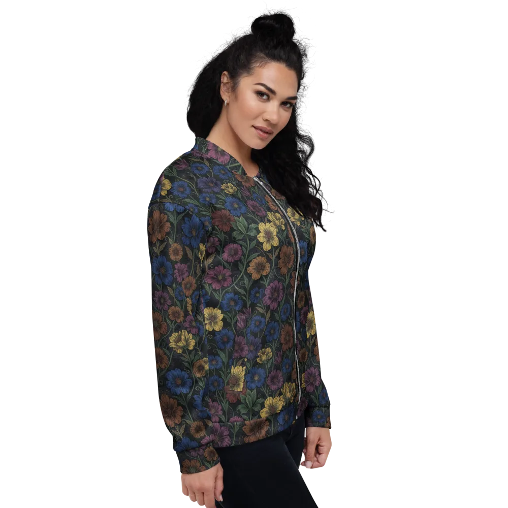 Nocturne Meadow on Bomber Jacket — Right